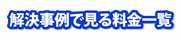 解決事例でみる料金一覧