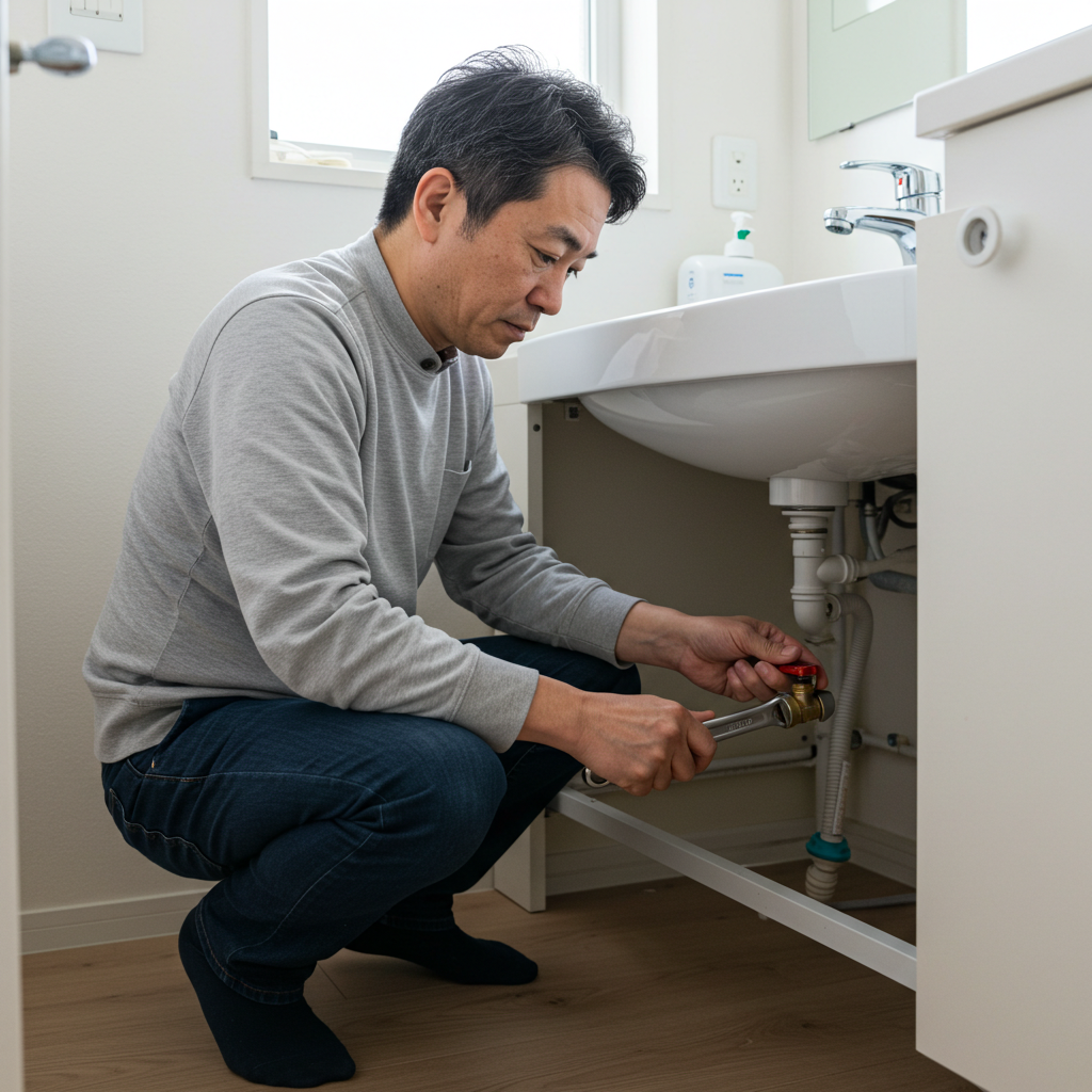 止水栓を閉める