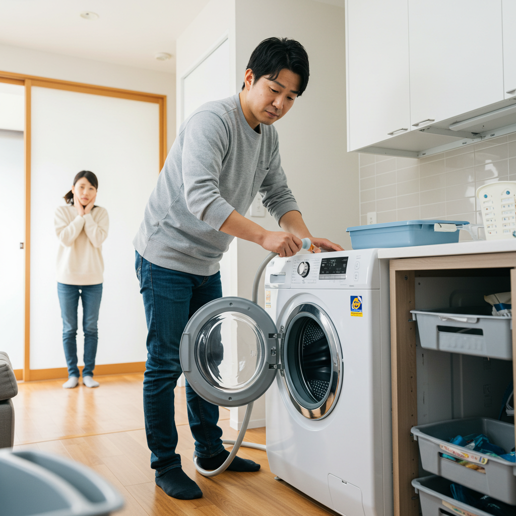 洗濯機を自分で取り付ける