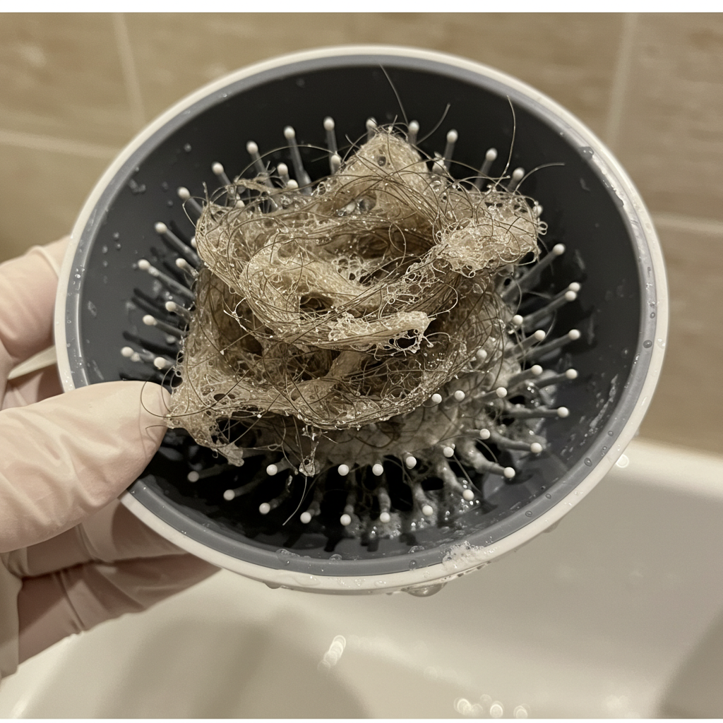 髪の毛・ヘアキャッチャーに溜まったゴミが起こすつまり