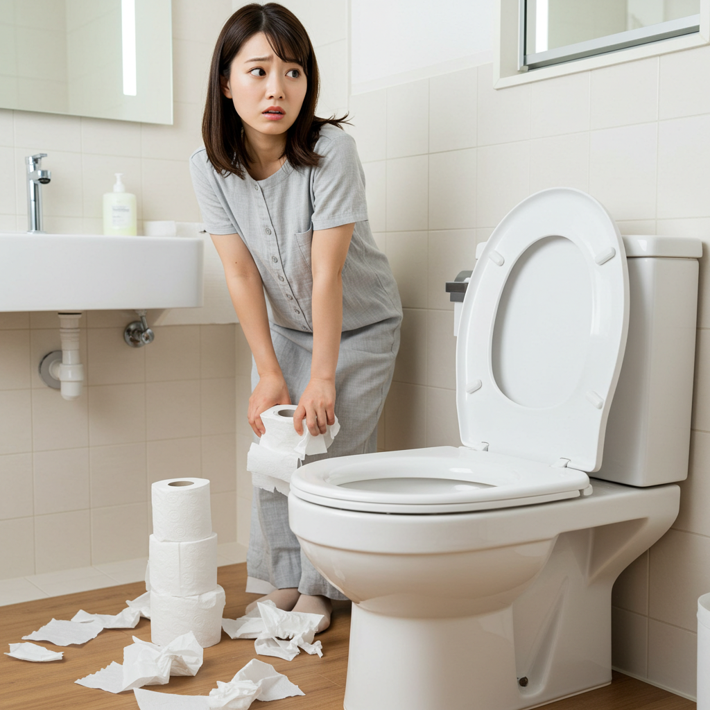 トイレットペーパーの使いすぎ