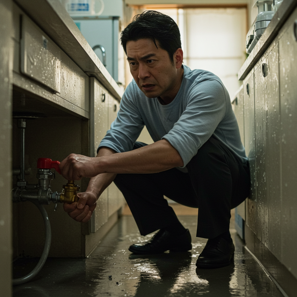 止水栓を閉める