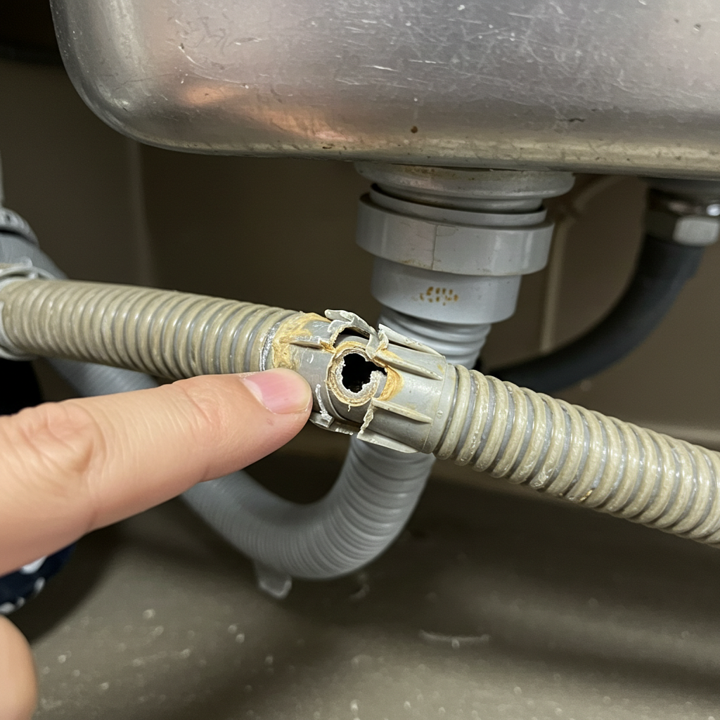  排水ホースの破損・劣化