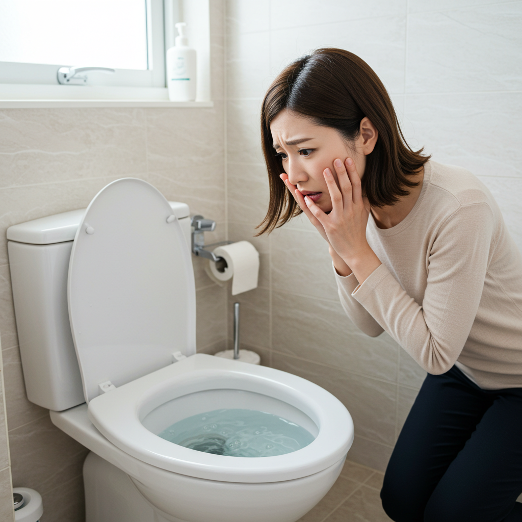 排水不良:水の流れが悪い