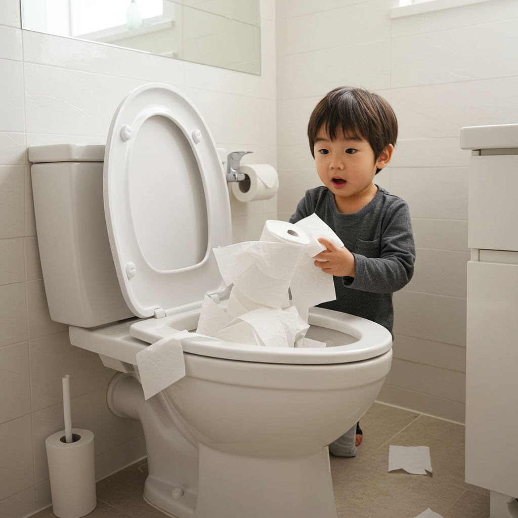 トイレットペーパーの大量投入