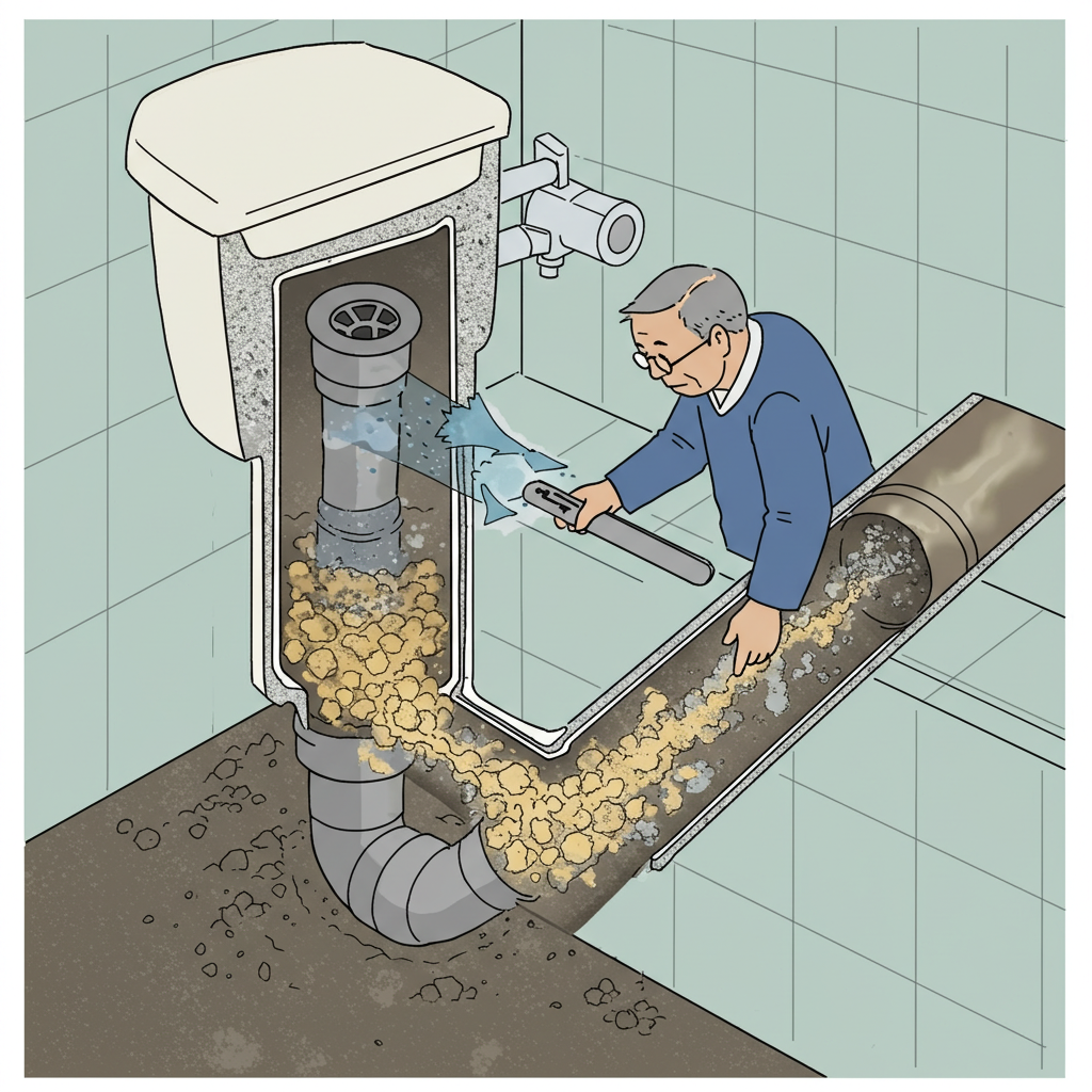 排水管の汚れや尿石の蓄積