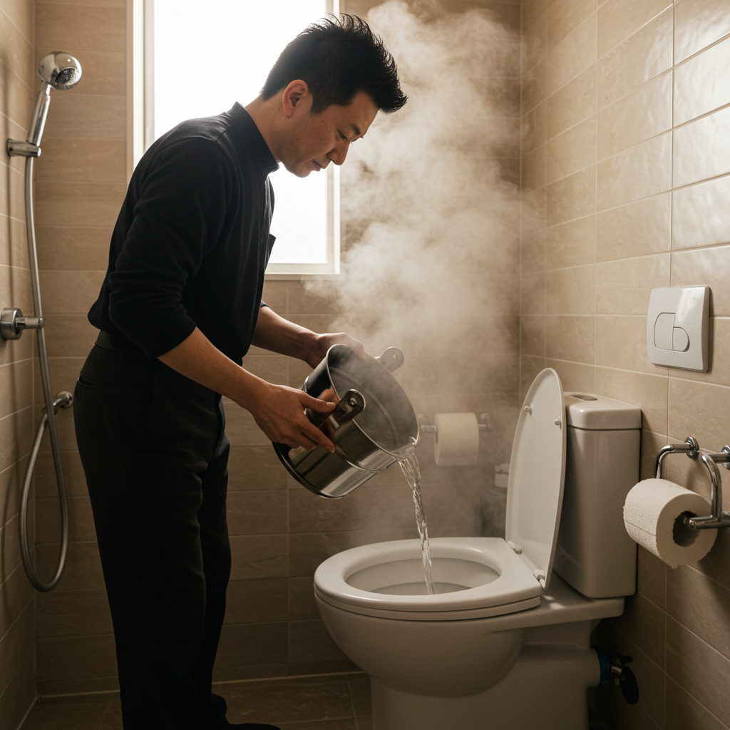 お湯を使った解消法