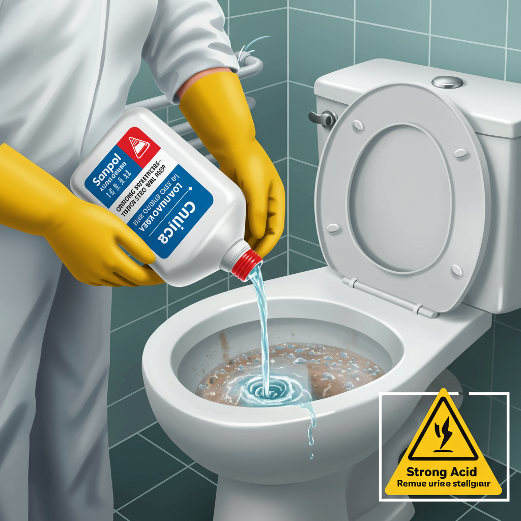 頑固な詰まりへの対処：サンポール、デオライトLの使用