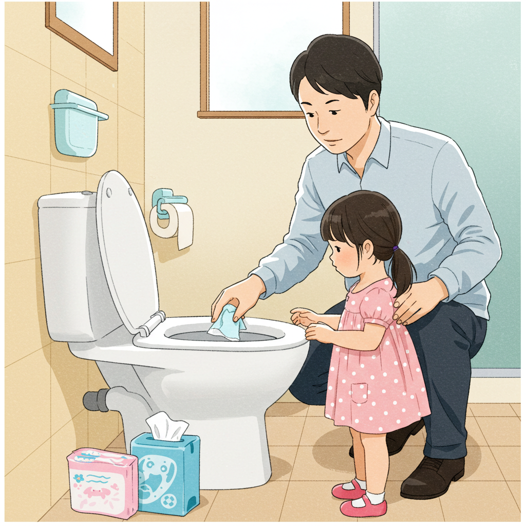 水に溶けないものは絶対に流さない