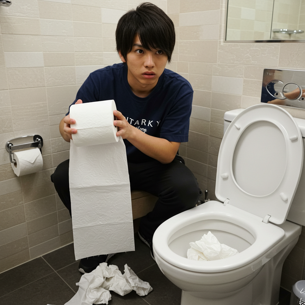 大量のトイレットペーパー