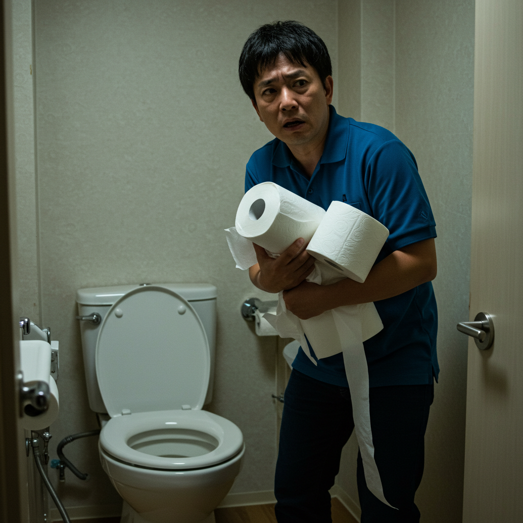 一度に大量のトイレットペーパーを流さない