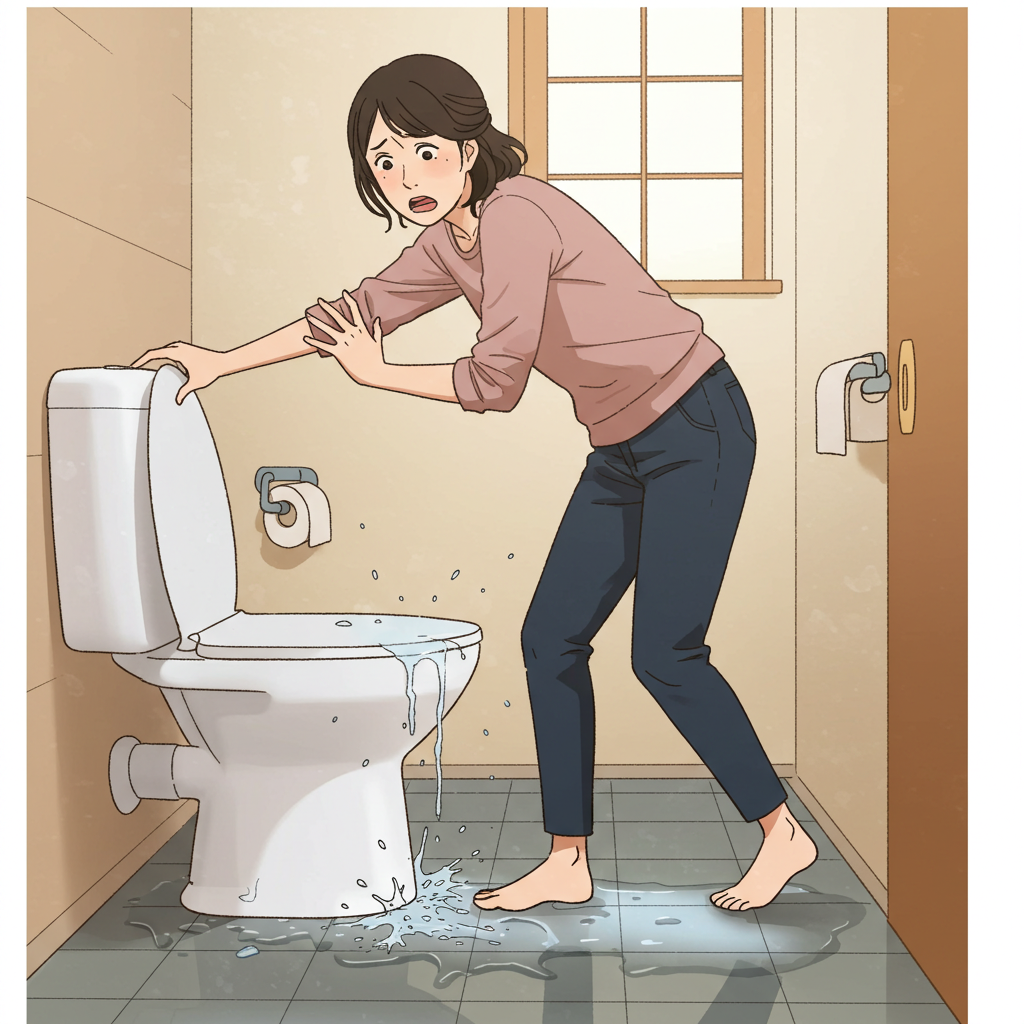 排水口から水が溢れてくる