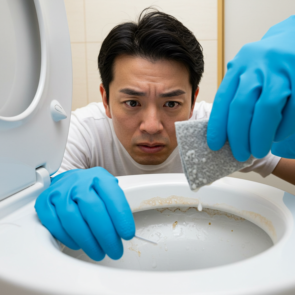 トイレのつまり、一晩放置で解決?原因別の対処法と注意点 69 尿石によるつまり