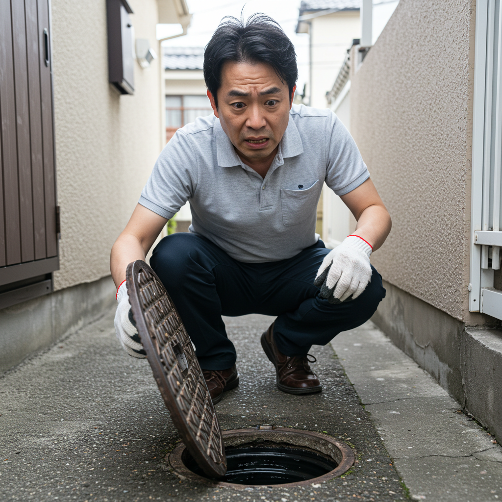 排水マスの確認