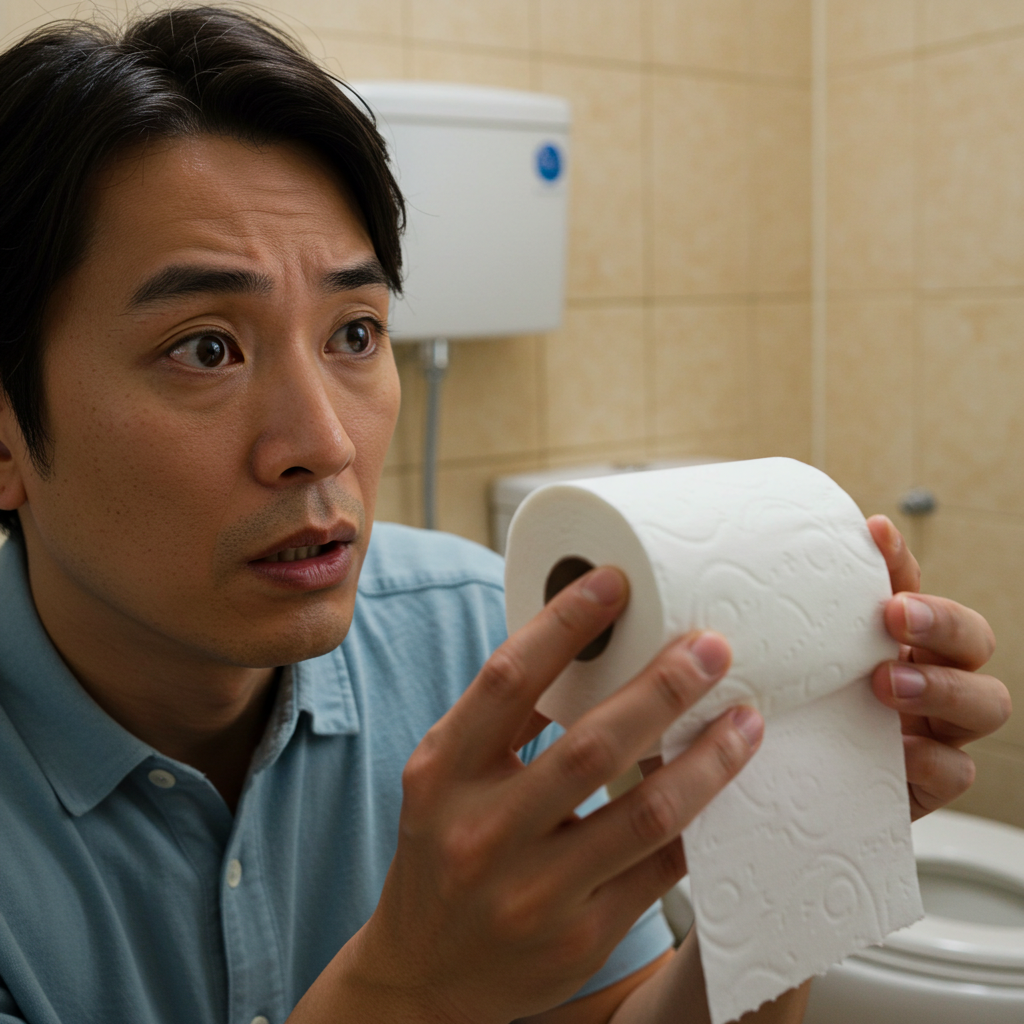 大量のトイレットペーパーを一度に流す