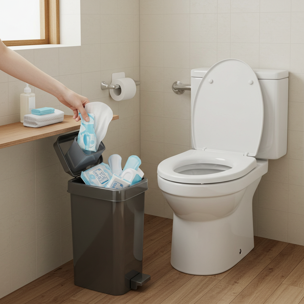 トイレットペーパー以外のものを流さない