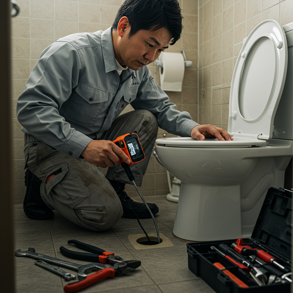 排水口の奥に異物がある場合