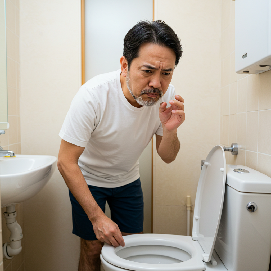 水が少ない+異臭