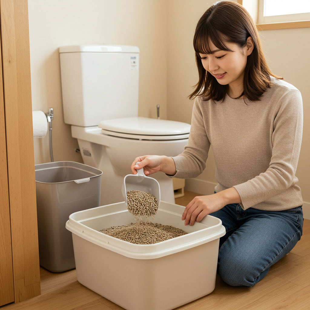 水に溶けにくい猫砂の特性