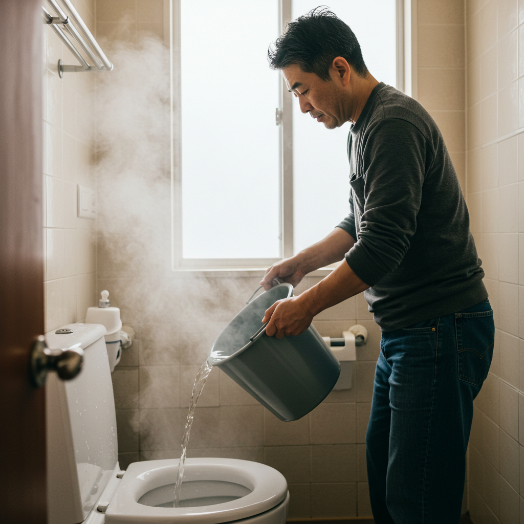 お湯を使った溶解