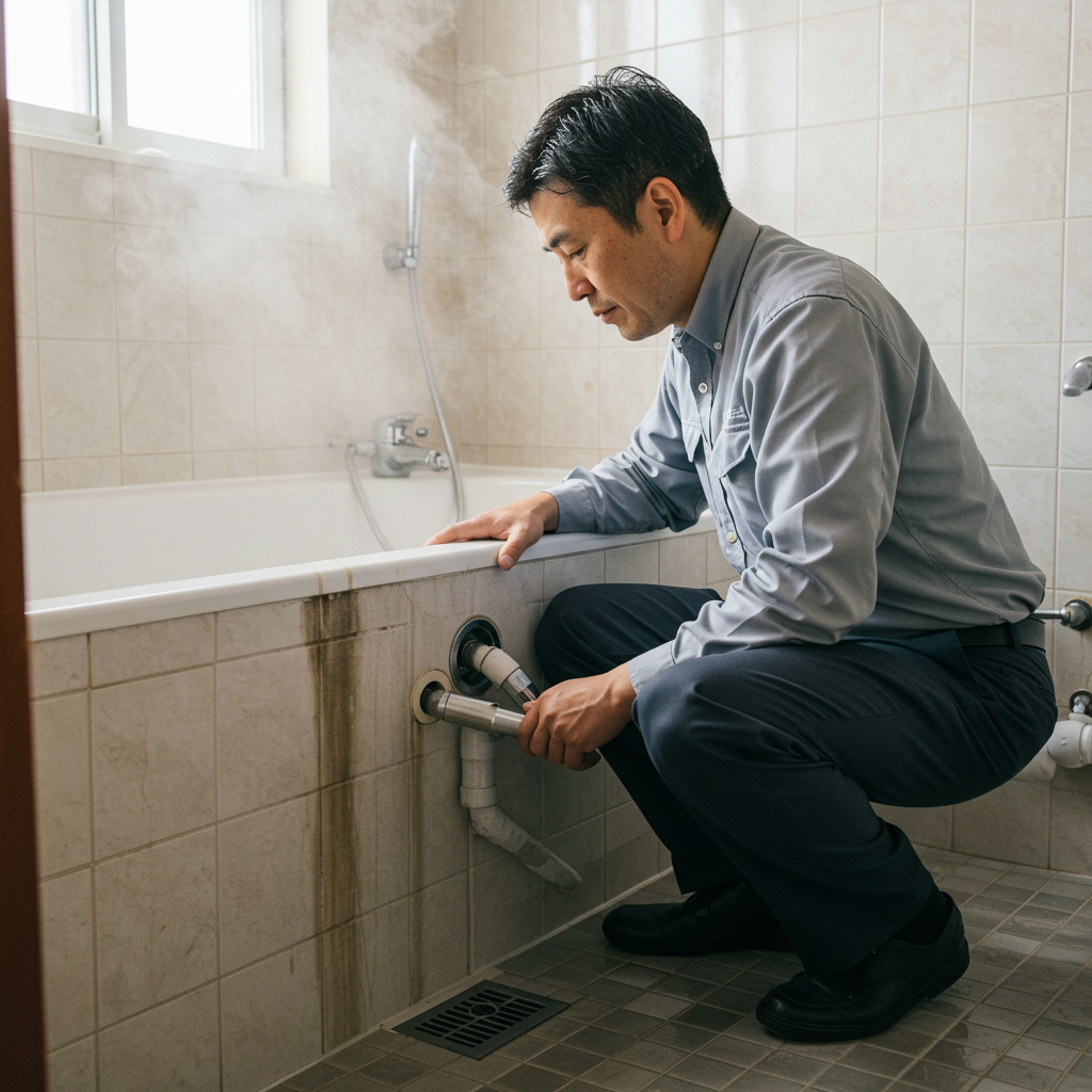 お風呂場の給湯器や排水口の水まわりトラブルとその注意点