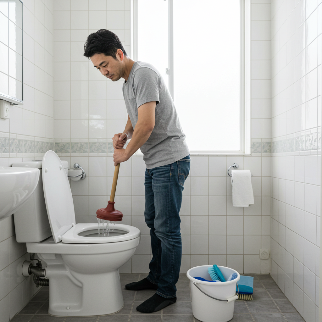 ラバーカップ・ポンプなどピーピースルー以外のつまり解消方法を紹介