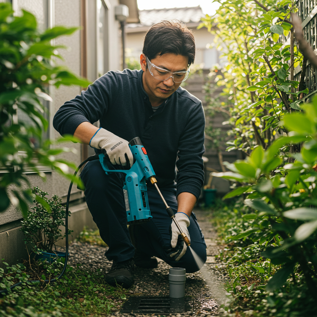高圧洗浄機 排水管 自分でやる際の注意点