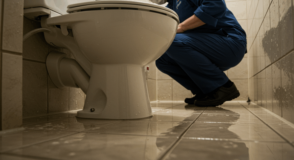 INAXトイレの床からの水漏れを徹底解説!原因・修理・予防策まで 234 便器と床の間からの水漏れ