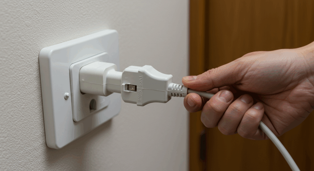 INAXトイレの床からの水漏れを徹底解説!原因・修理・予防策まで 239 電源プラグを抜く