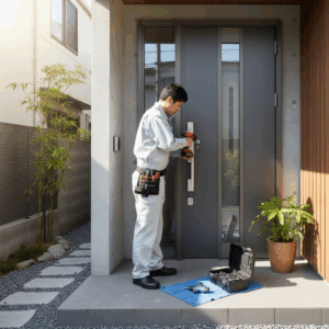 鍵交換 玄関ドアに関する画像