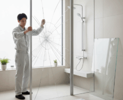 浴室 ドア ガラス交換に関する画像