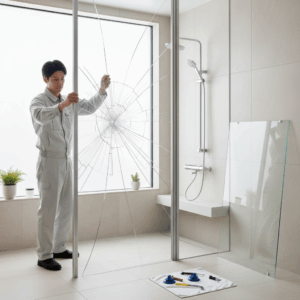 浴室 ドア ガラス交換に関する画像