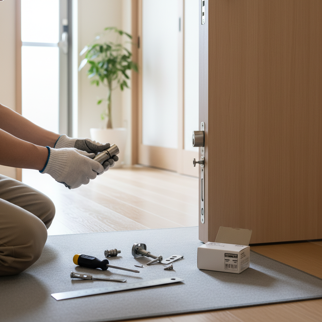 DIYでの鍵交換の手順に関する画像