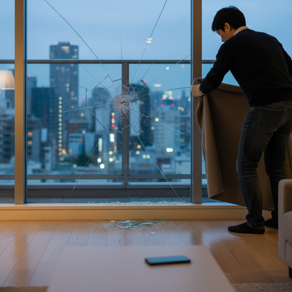 窓ガラスが割れたらどこに連絡すればいいですか？に関する画像