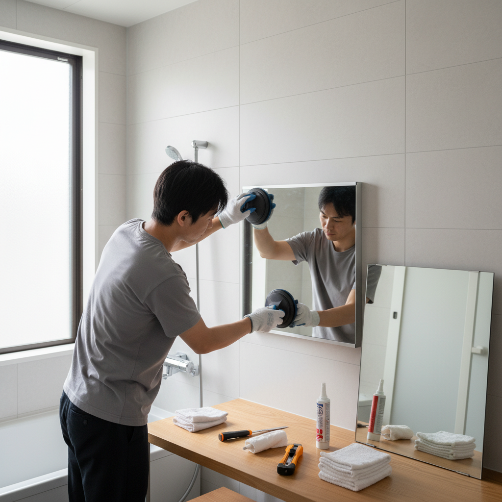 お風呂の鏡交換を自分でするメリット・デメリットに関する画像