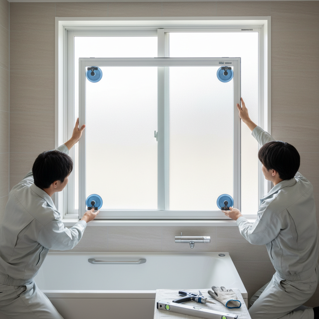 浴室の窓ガラス交換費用に関する画像