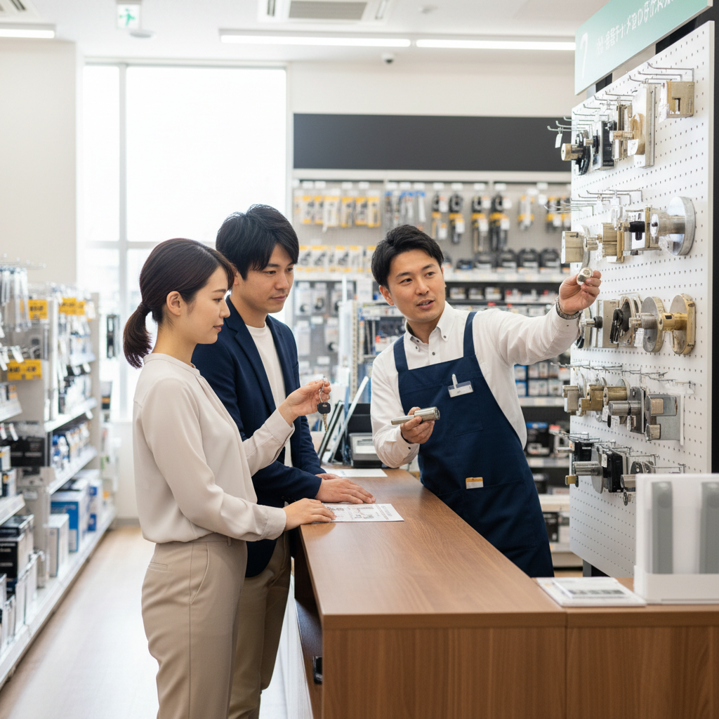 玄関鍵交換をホームセンターで依頼する際の注意点に関する画像