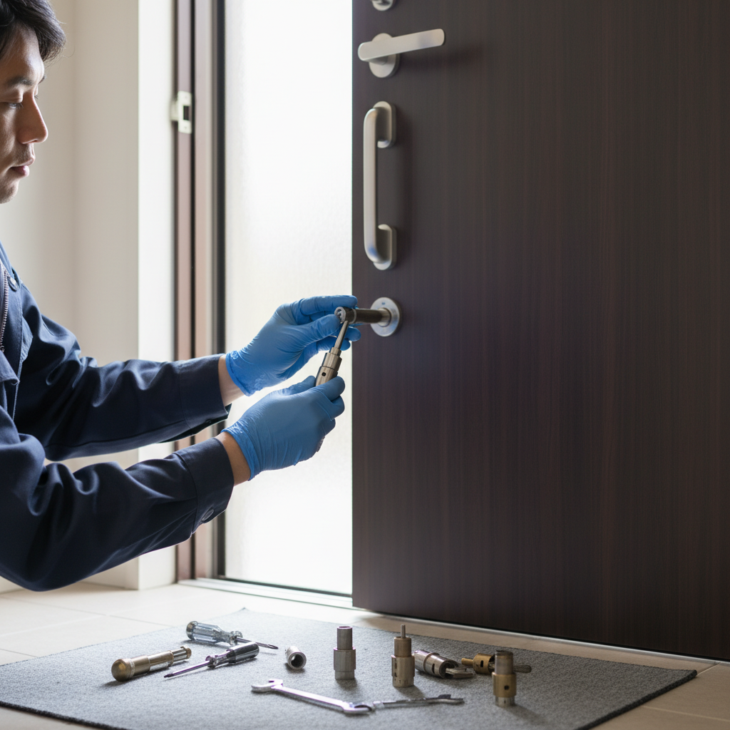 玄関ドアの鍵交換費用はいくらですか？に関する画像