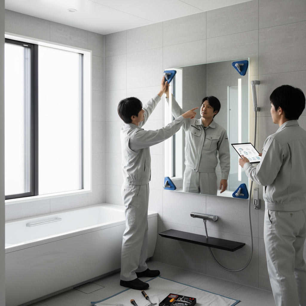 浴室の鏡交換にかかる費用に関する画像