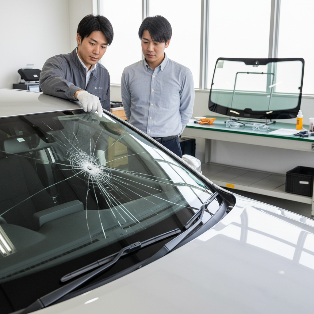 フロントガラス交換が必要になるケースに関する画像