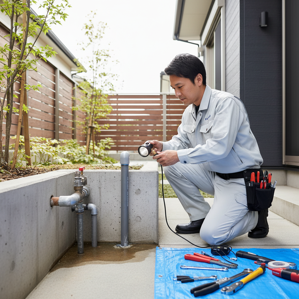 【料金表】屋外・配管の水道修理の費用相場に関する画像