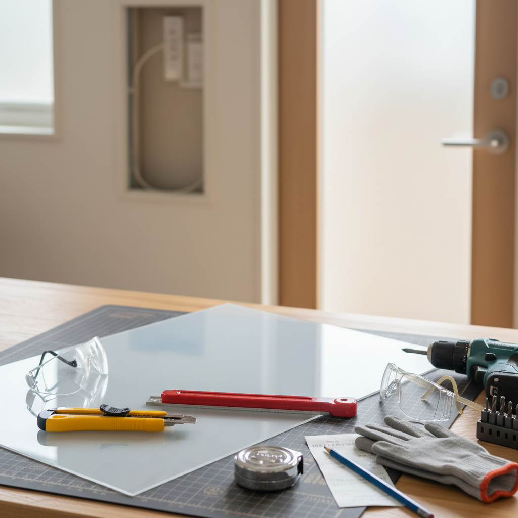 浴室ドア アクリル板 ホームセンターでの調達と準備に関する画像