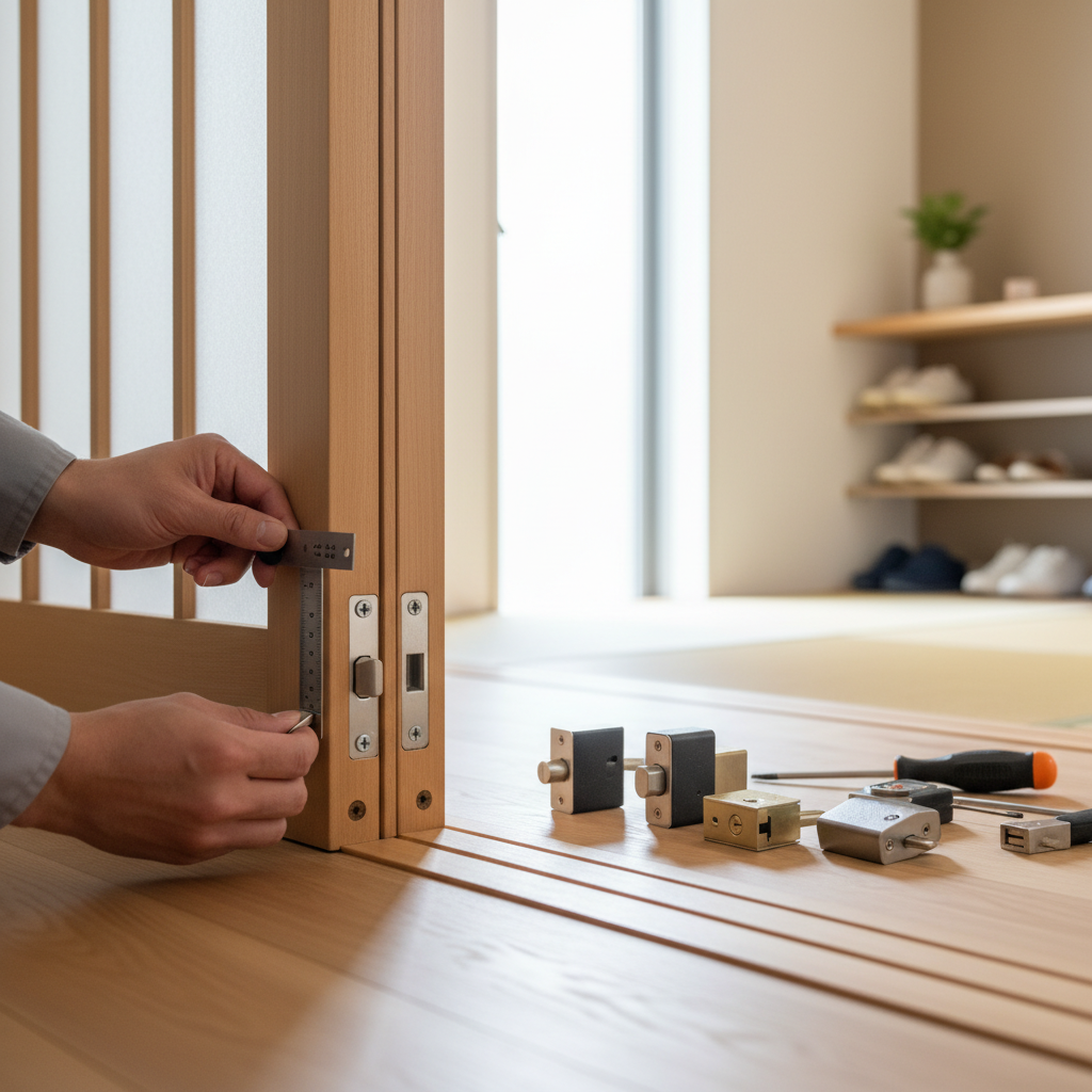 玄関 鍵交換 自分で引き戸の場合の注意点に関する画像