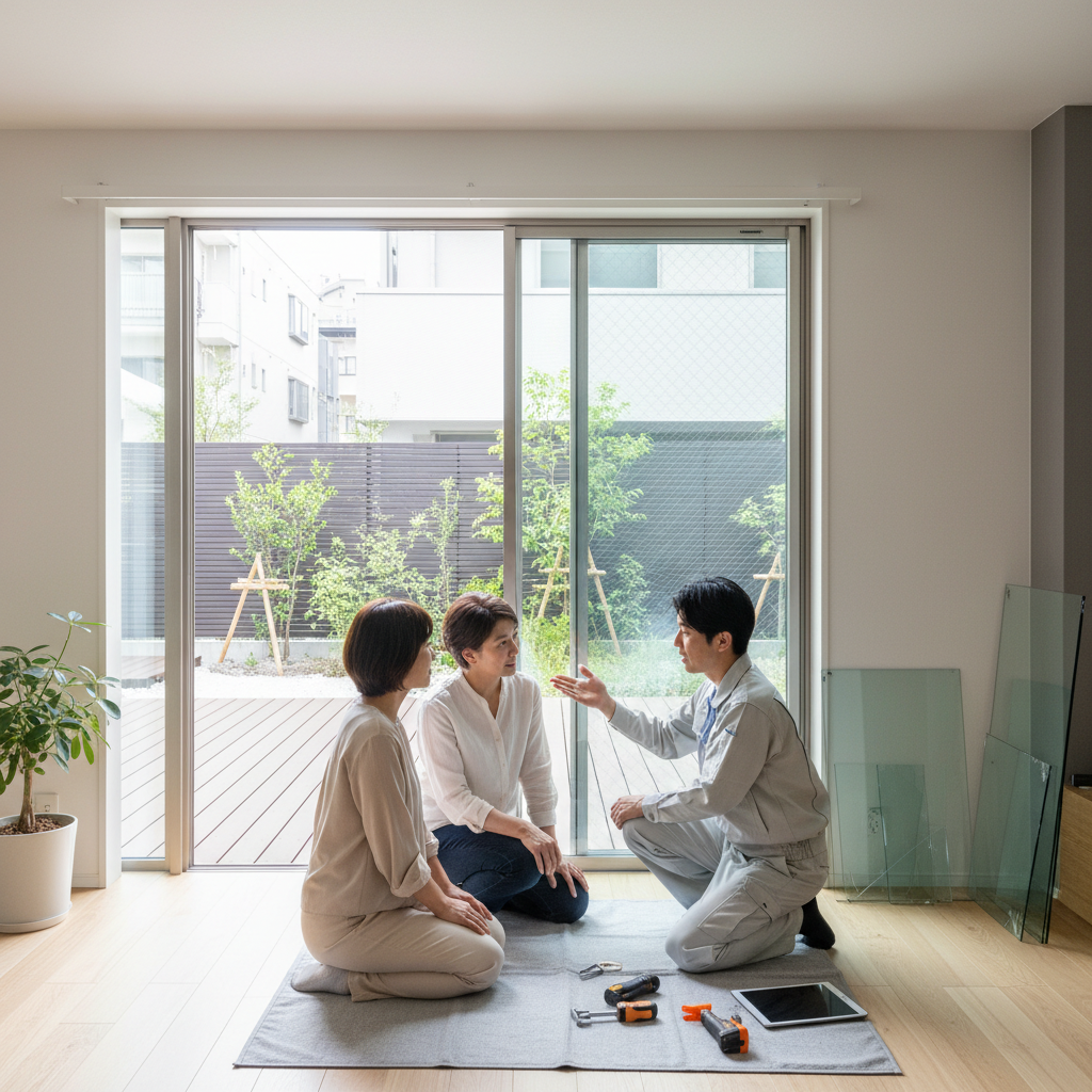 窓ガラスの種類と交換費用の関係に関する画像