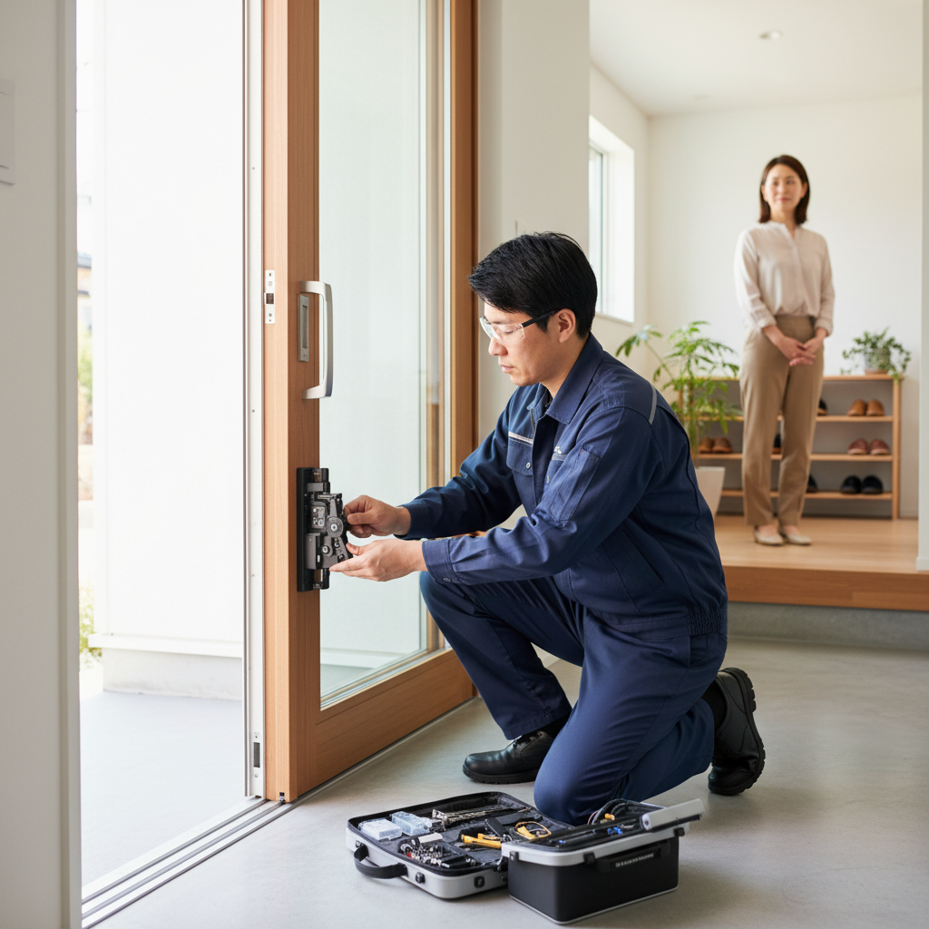 玄関引き戸の鍵交換、どこに頼む？専門業者に依頼するメリットに関する画像