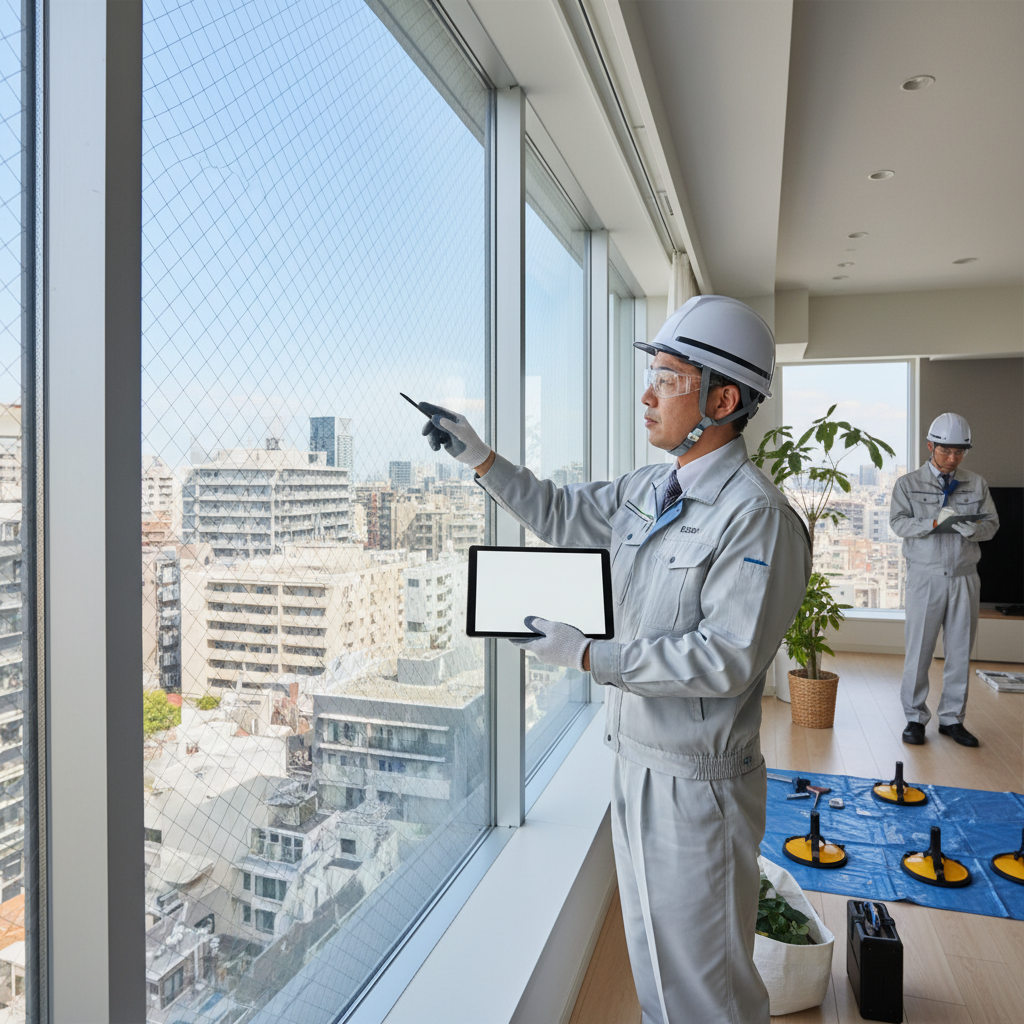 マンションにおける網入りガラス交換費用と注意点に関する画像