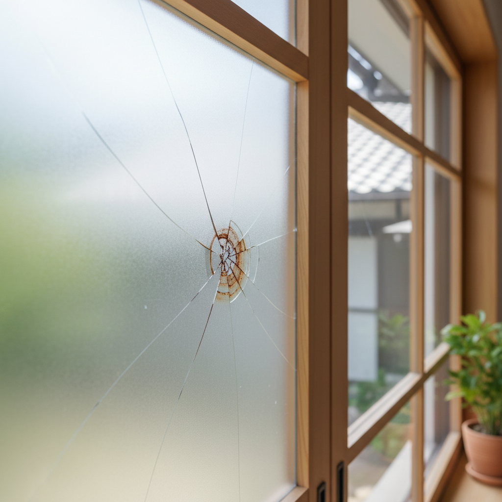 網入りガラスの耐用年数と交換の目安に関する画像