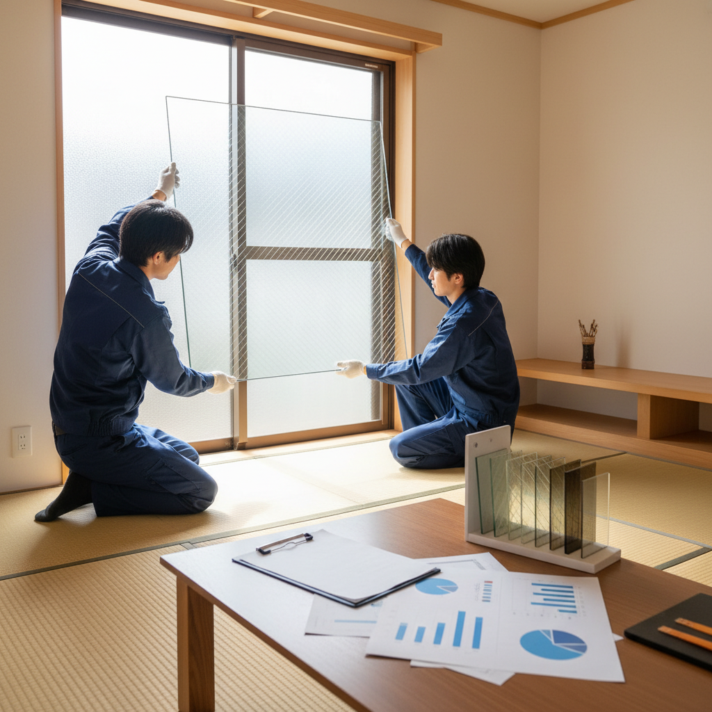 網入りガラス交換料金表と費用の内訳に関する画像