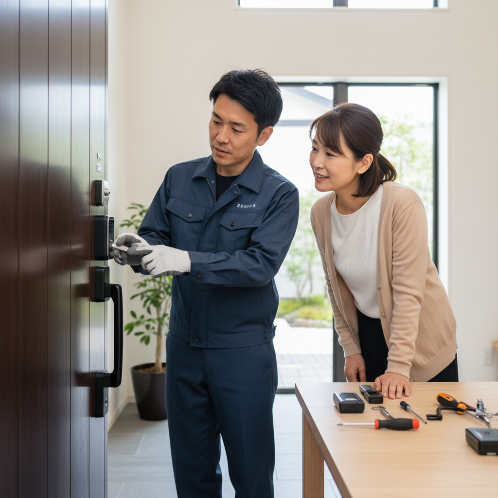 玄関の鍵交換！口コミで評判の良い業者に関する画像