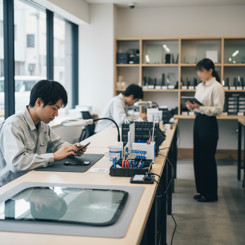 ガラス修理を持ち込みで行うメリット・デメリットに関する画像